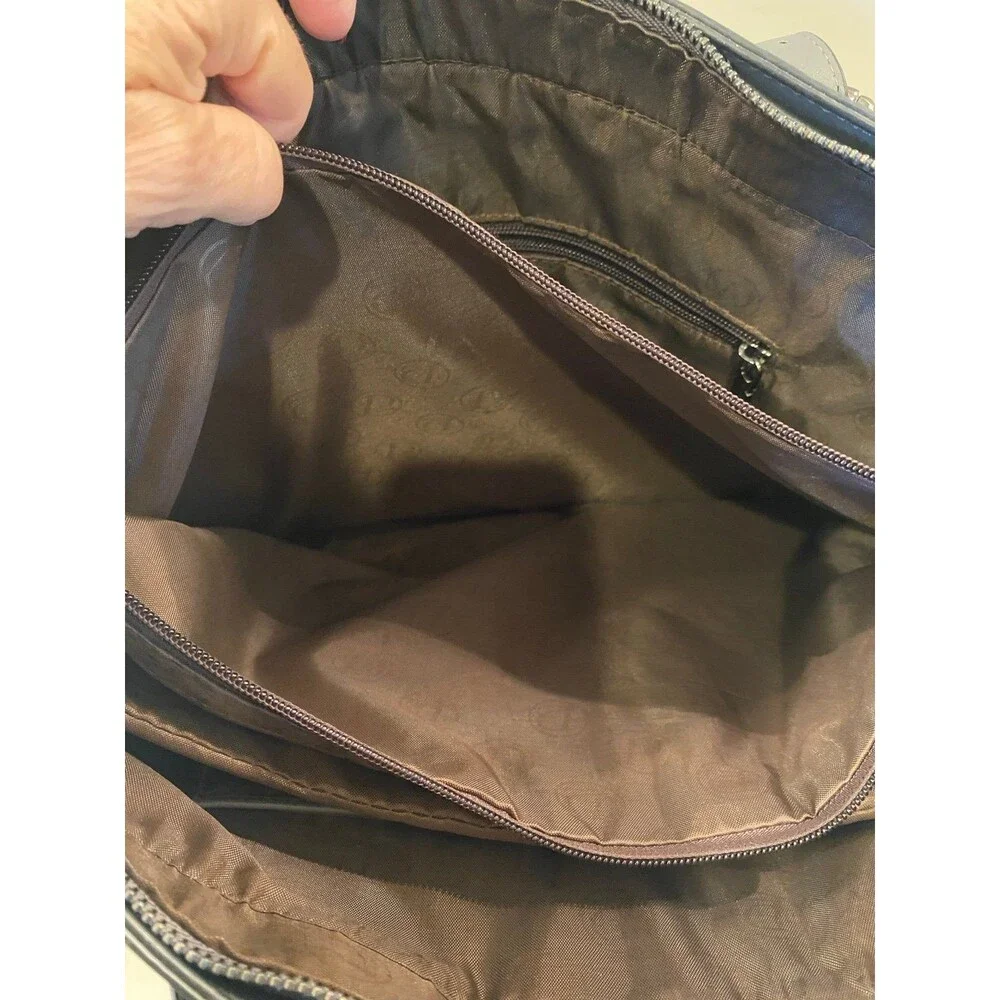Dark Grey Laptop Work Bag w/ Adj. Straps Beautiful Stitching & Loads of Room